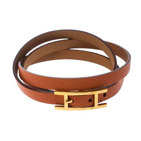 hermes hapi bracelet size|Hermes wrap leather bracelet.